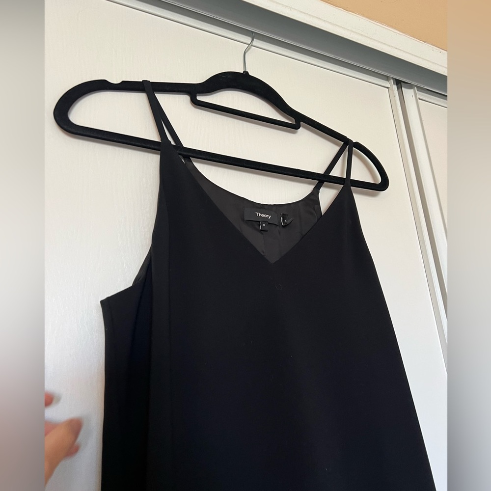 Kyun R Modern Crepe Theory Lbd Size 8 Midi V Neck… - image 5